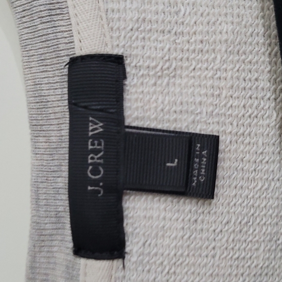 J. Crew Grey Long Sleeve w/Ruffled Bottom - Picture 3 of 4